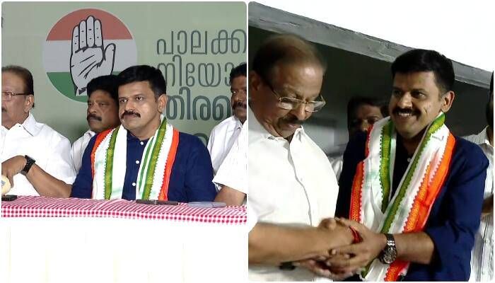 സന്ദീപ് വാര്യ‍ര്‍ ഇനി കോണ്‍ഗ്രസുകാരൻ; 