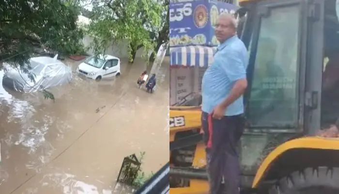 വീണ്ടും മഴ മുന്നറിയിപ്പ്, ഒറഞ്ച് യെല്ലോ അലര്‍ട്ടുകള്‍; ബെംഗളൂരുവില്‍ ജെസിബിയില്‍ ദുരന്തബാധിത പ്രദേശങ്ങളിലെത്തി എംഎല്‍എ