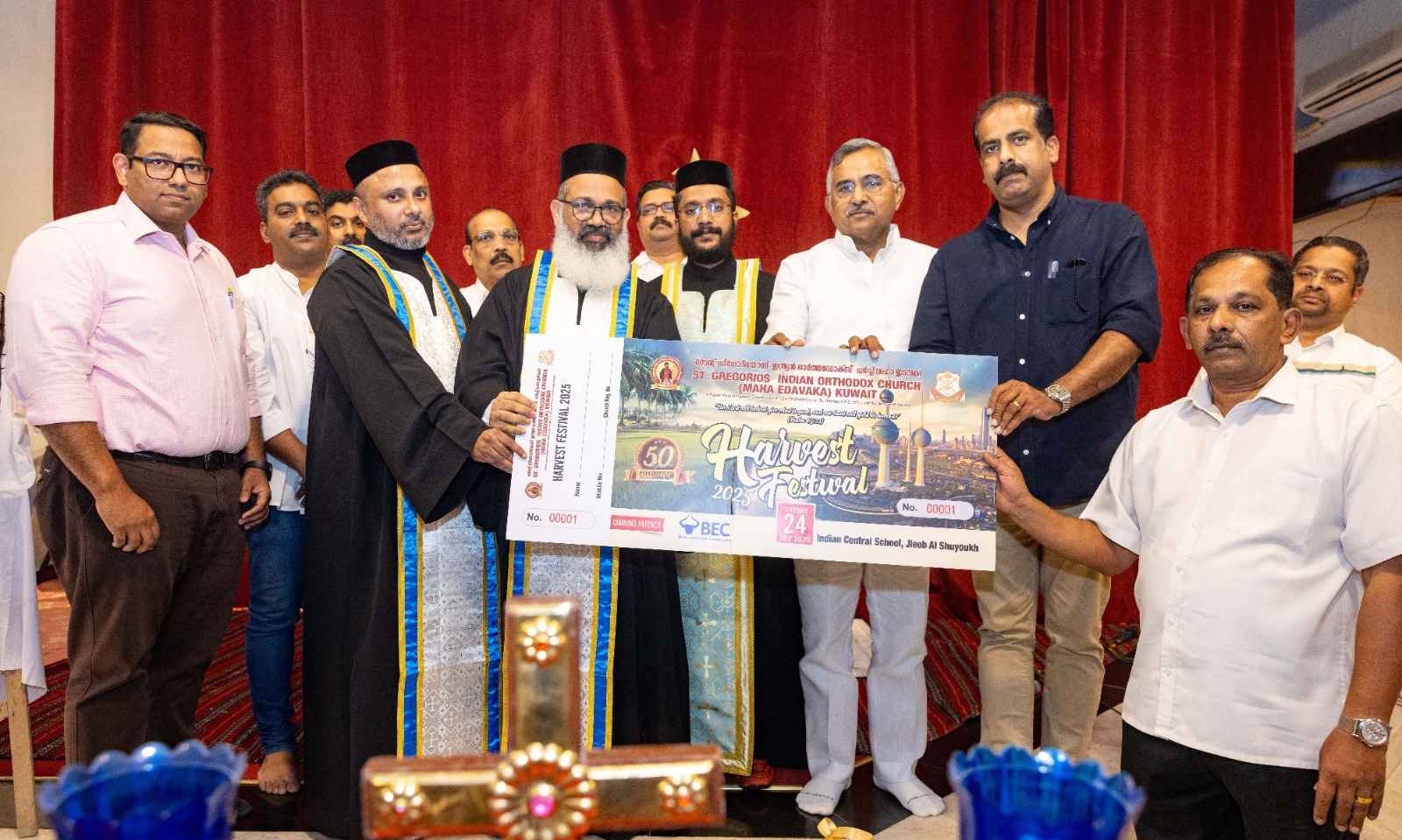 കുവൈറ്റ് സെന്റ് ഗ്രീഗോറിയോസ് മഹാഇടവക ആദ്യഫലപ്പെരുന്നാൾ 2025 : റാഫിൾ കൂപ്പൺ പ്രകാശനം നിർവ്വഹിച്ചു