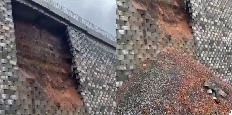 കൂരിയാട് ദേശീയപാതയുടെ സംരക്ഷണ ഭിത്തി വീണ്ടും തകര്‍ന്നു; സര്‍വീസ് റോഡില്‍ കൂടുതല്‍ സ്ഥലങ്ങളില്‍ വിള്ളല്‍
