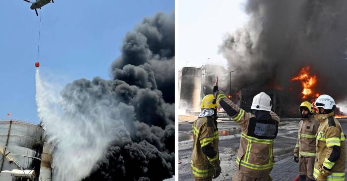 Fire at Sharjah Fuel Warehouse Controlled After 16 Hours of Efforts
