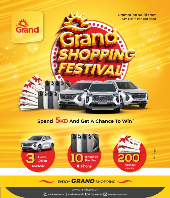 Grand Shopping Festival: Hefty prizes at Grand Hyper