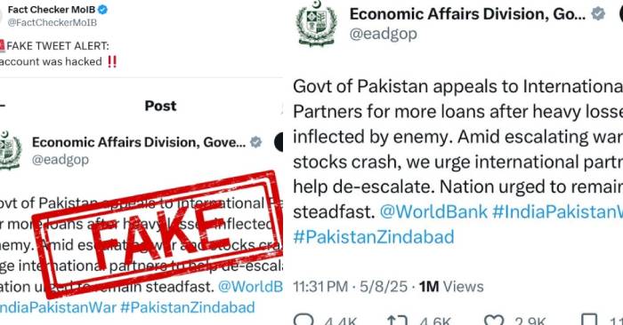  Pakistan Denies X Post Requesting Financial Aid, Claims Account Was Hacked